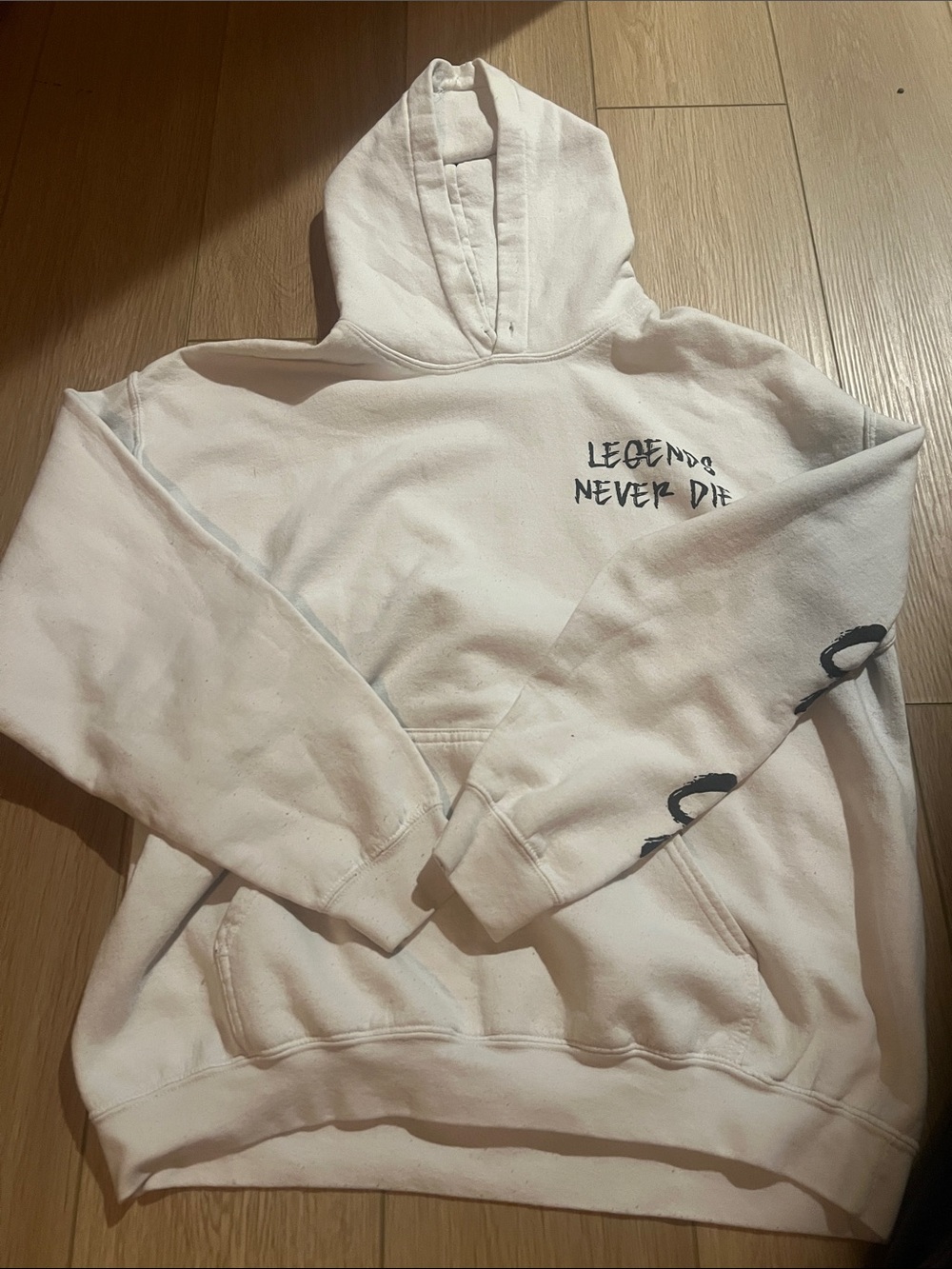 Legends Never Die White Hooded Sweatshirt Juice Wrld